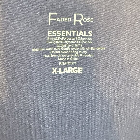 Faded Rose Essentials Navy Scoop Neck Top‎ - NWT - Picture 2 of 3